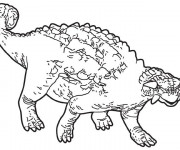 Coloriage Dinosaure avec quatre cornes