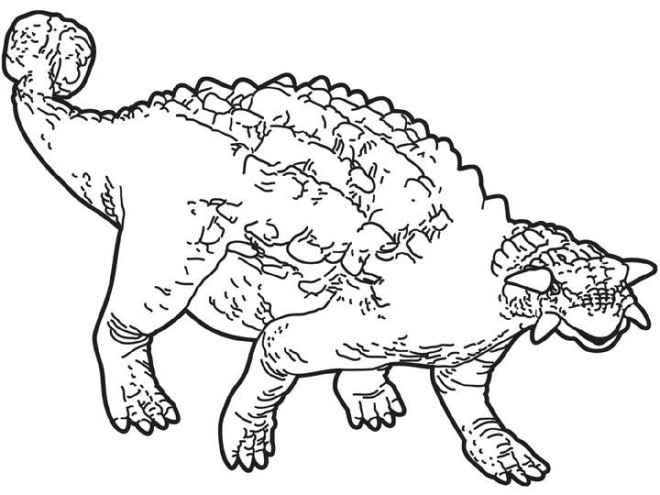Coloriage et dessins gratuits Dinosaure avec quatre cornes à imprimer
