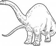 Coloriage et dessins gratuit Dinosaure couleur à imprimer