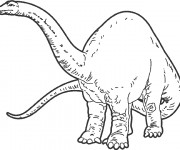 Coloriage et dessins gratuit Dinosaure couleur à imprimer