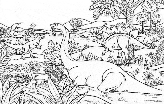Coloriage et dessins gratuits Dinosaure dessin animé à imprimer