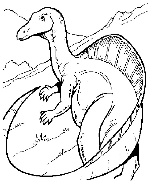 Coloriage et dessins gratuits Dinosaure dessin enfants à imprimer