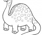 Coloriage et dessins gratuit Dinosaure facile à imprimer