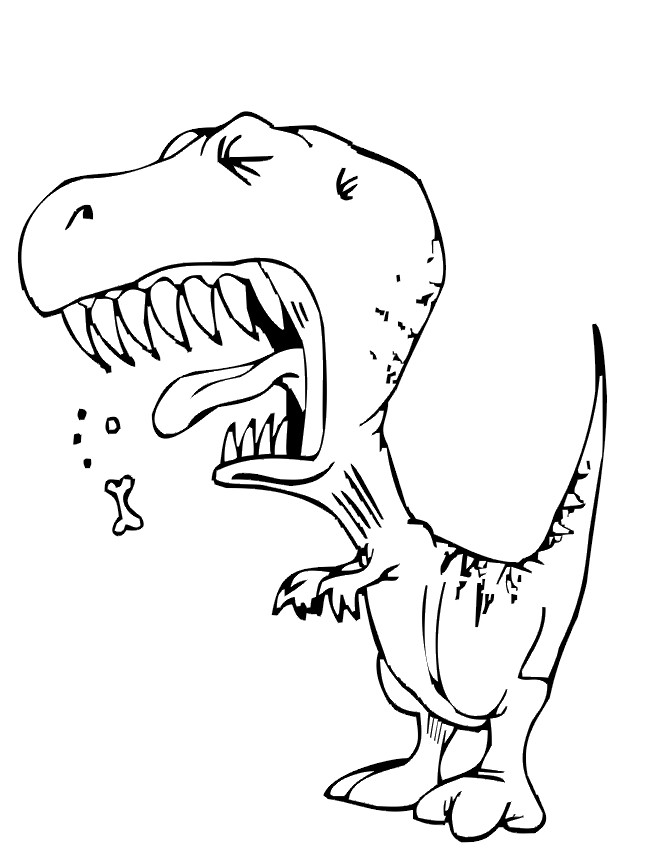 Coloriage et dessins gratuits Dinosaure humoristique à imprimer