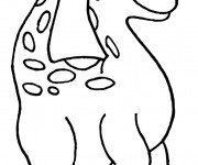 Coloriage Dinosaure mignon