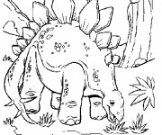 Coloriage Dinosaure Stégosaure en ligne