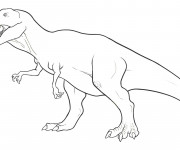 Coloriage Dinosaure tyrex couleur