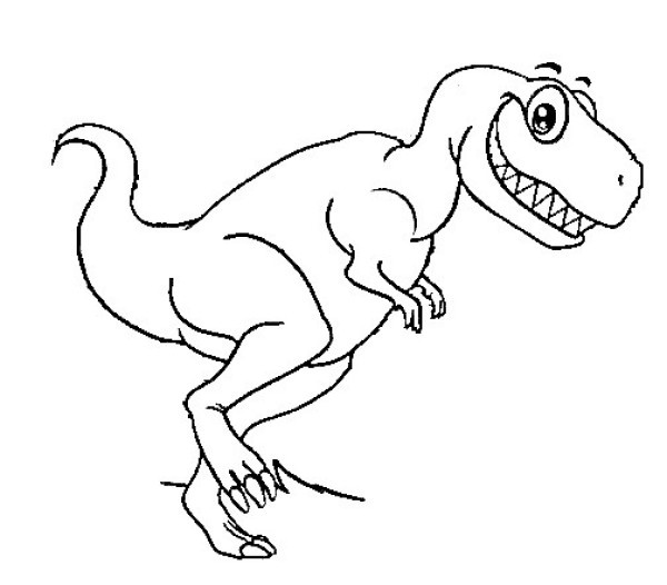 Coloriage et dessins gratuits Petit dinosaure souriant à imprimer