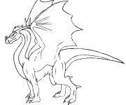 Coloriage Dessin simple de Dragon