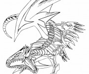 Coloriage Dragon Blue Eyes