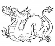 Coloriage Dragon couleur