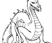 Coloriage Dragon dessin simple