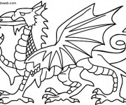 Coloriage Dragon en couleur