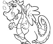 Coloriage Dragon humoristique