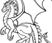 Coloriage et dessins gratuit Dragon magique à imprimer