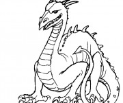 Coloriage et dessins gratuit Dragon pour enfants à imprimer