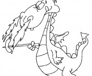 Coloriage et dessins gratuit Dragon rigolo à imprimer