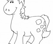 Coloriage et dessins gratuit Un Cheval mignon à imprimer