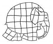 Coloriage Éléphant facile