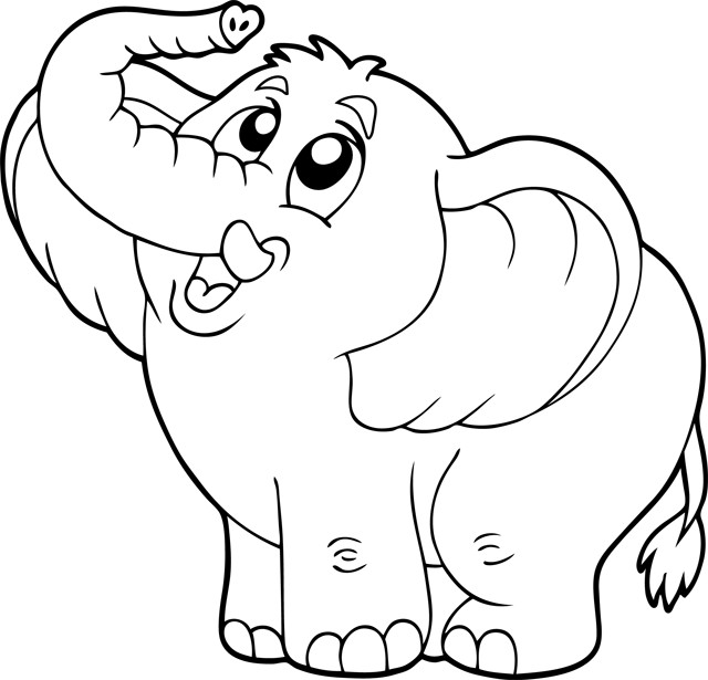 Coloriage Elephant gratuit à imprimer
