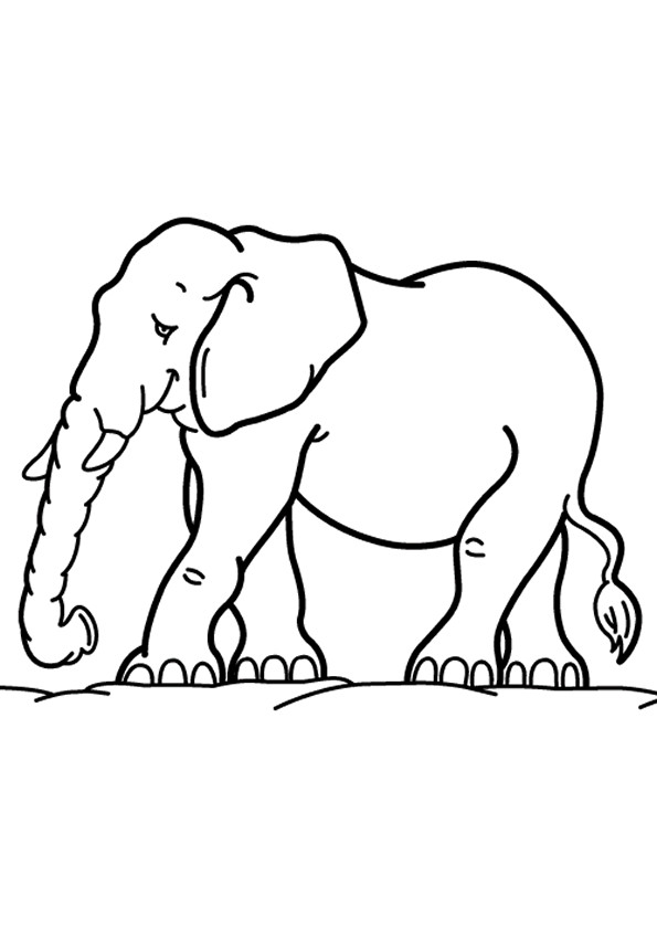 Coloriage et dessins gratuits Éléphant maternelle à imprimer