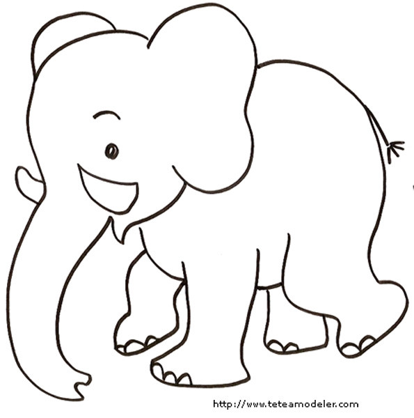 Coloriage Elephant gratuit à imprimer