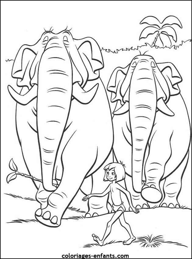 Coloriage et dessins gratuits Éléphants dessin animé à imprimer