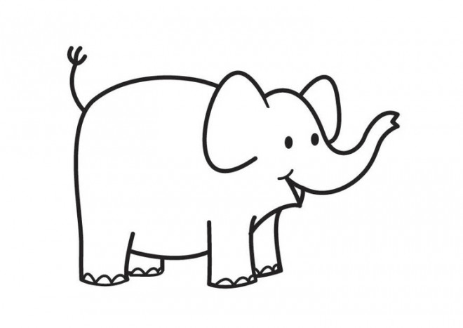 Coloriage et dessins gratuits Petit Éléphant à imprimer
