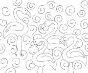 Coloriage Flamant rose artistique