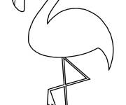 Coloriage et dessins gratuit Flamant rose au crayon à imprimer