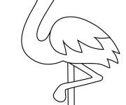 Coloriage et dessins gratuit Flamant rose en emoji à imprimer