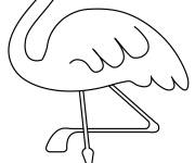 Coloriage et dessins gratuit Flamant rose en noir et blanc à imprimer