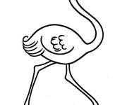 Coloriage Flamant rose en toute confiance