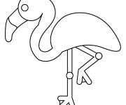 Coloriage et dessins gratuit Flamant rose facile à imprimer