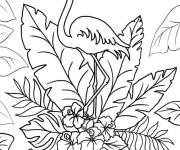 Coloriage La majest&eacute; du flamant rose 