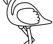 Coloriage Petit flamant rose mignon