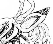 Coloriage Troupeau de flamant rose complexe