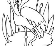 Coloriage Un belle flamant rose pour fille