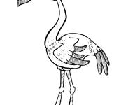 Coloriage Un joyeux flamant rose