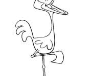 Coloriage Un petit flamant rose rigolo