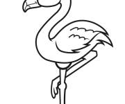 Coloriage Un tout petit flamants rose