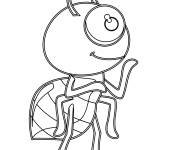 Coloriage B&eacute;b&eacute; fourmi mignonne