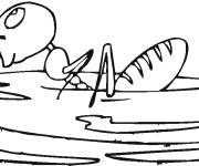 Coloriage et dessins gratuit Fourmi aime nager à imprimer
