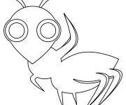 Coloriage Fourmi avec des grands yeux