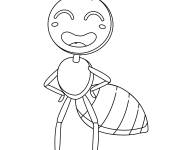 Coloriage Fourmi joyeuse