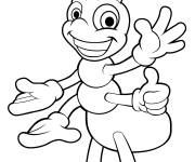 Coloriage Fourmi mignon te saluant