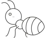 Coloriage Fourmi simple pour les petits