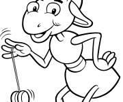 Coloriage Jeune fourmi portant un chapeau