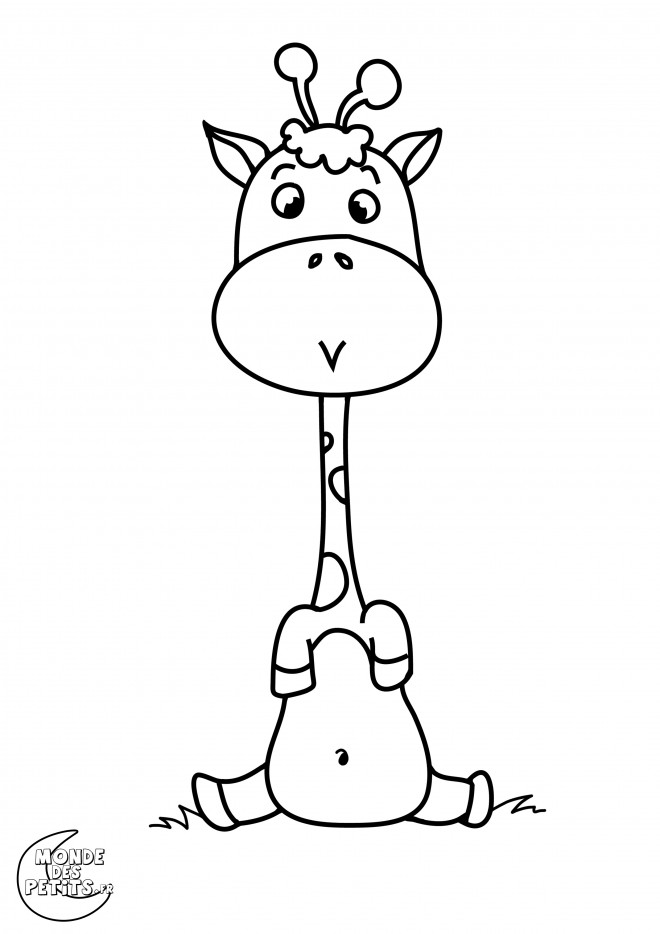 Coloriage et dessins gratuits Girafe humoristique à imprimer