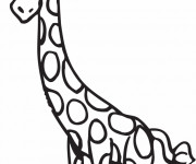 Coloriage Girafe marrante